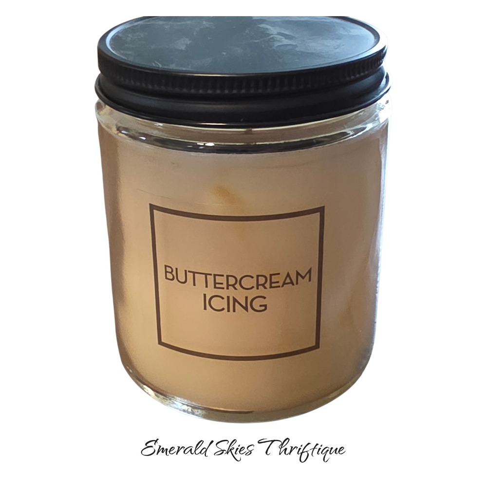 Bath and body works mason jar candle buttercream icing single wick new free ship